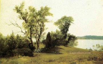 Albert Bierstadt Painting - Sailing on the Hudson Albert Bierstadt